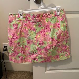 Lilly Pulitzer White Label ladies size 12 Skort pink/green EUC